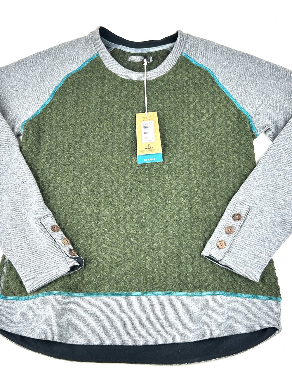 Prana Women’s Wool Blend Aya Sweater Size Large Green New With Tags